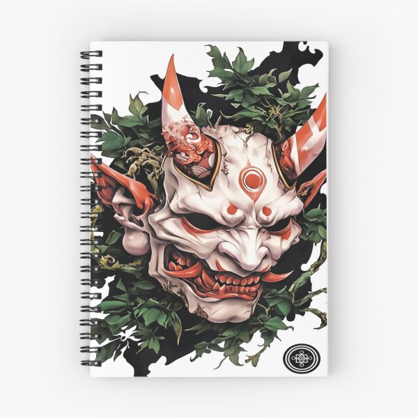Aperçu de l'œuvre Masque Oni en ivoire et lianes de forêt créée et vendue par SquareSign.