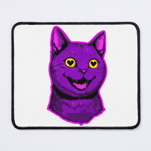 Item preview, Neon Purple Cat Heart Eyes Pop Art designed and sold by InkmotiveStudio.