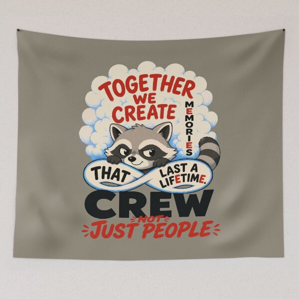 Item preview, Cute Raccoon Crew Together Art Print designed and sold by Nadiename.