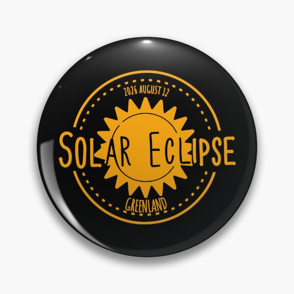 Item preview, Greenland 2026 august 12 Solar Eclipse orange color design designed and sold by EmeraldeaArt.