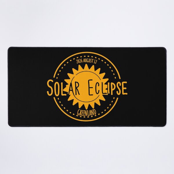 Item preview, Greenland 2026 august 12 Solar Eclipse orange color design designed and sold by EmeraldeaArt.