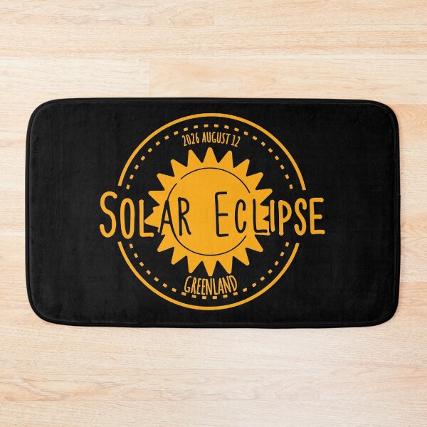 Item preview, Greenland 2026 august 12 Solar Eclipse orange color design designed and sold by EmeraldeaArt.