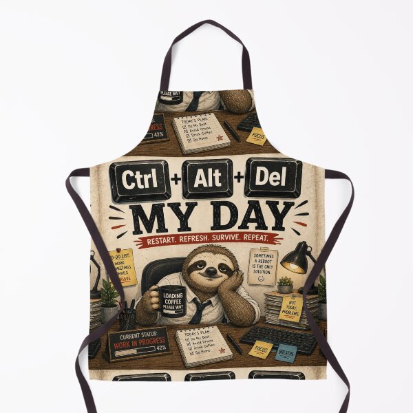 Item preview, Ctrl Alt Del My Day – Funny Office Sloth Work Humor designed and sold by SlanPOD.