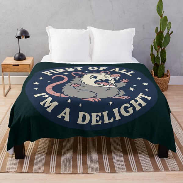 Item preview, First Of All I'M A Delight Funny Angry Possum designed and sold by Kaleighcormack.