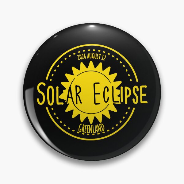 Item preview, Greenland 2026 august 12 Solar Eclipse yellow color design designed and sold by EmeraldeaArt.