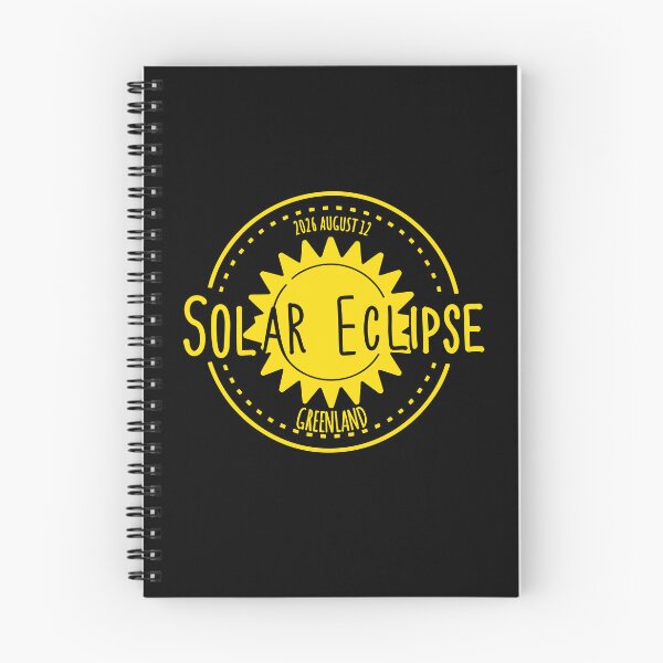 Item preview, Greenland 2026 august 12 Solar Eclipse yellow color design designed and sold by EmeraldeaArt.