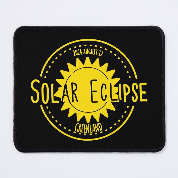 Item preview, Greenland 2026 august 12 Solar Eclipse yellow color design designed and sold by EmeraldeaArt.