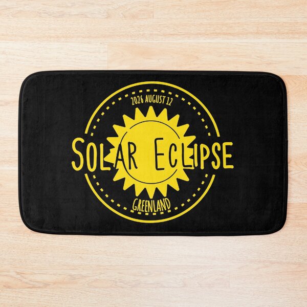 Item preview, Greenland 2026 august 12 Solar Eclipse yellow color design designed and sold by EmeraldeaArt.
