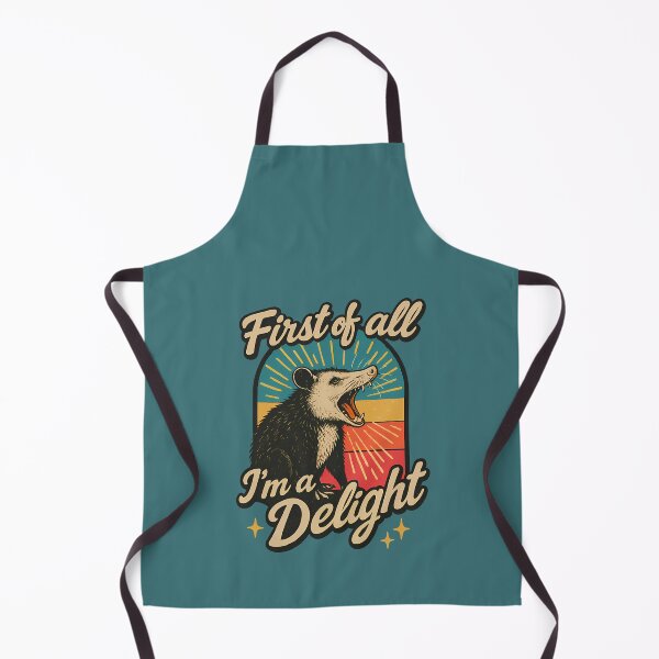 Item preview, First Of All Im A Delight Funny Screaming Possum Retro Design designed and sold by Kaleighcormack.
