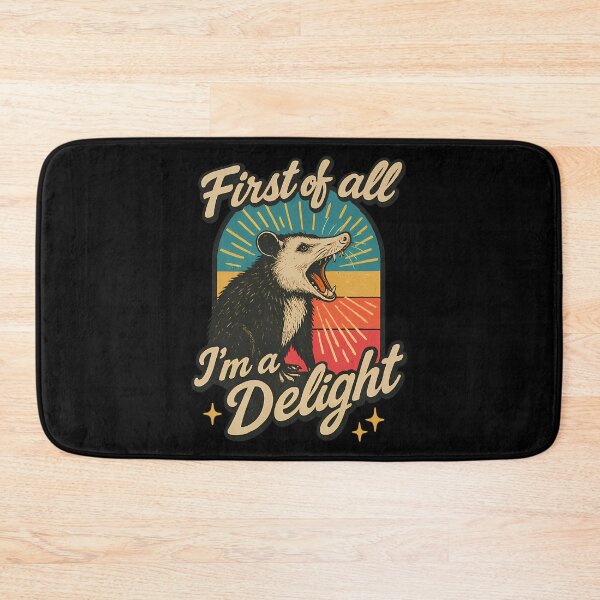 Item preview, First Of All Im A Delight Funny Screaming Possum Retro Design  designed and sold by Kaleighcormack.
