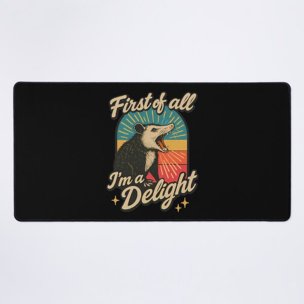 Item preview, First Of All Im A Delight Funny Screaming Possum Retro Design designed and sold by Kaleighcormack.
