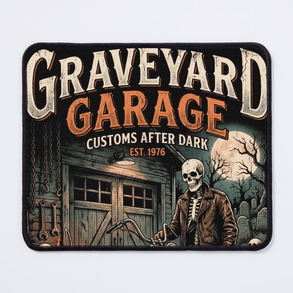 Item preview, Graveyard 500 Vintage Halloween Racing – Retro Skeleton Race Car designed and sold by BVNKGRAPH WORKS.
