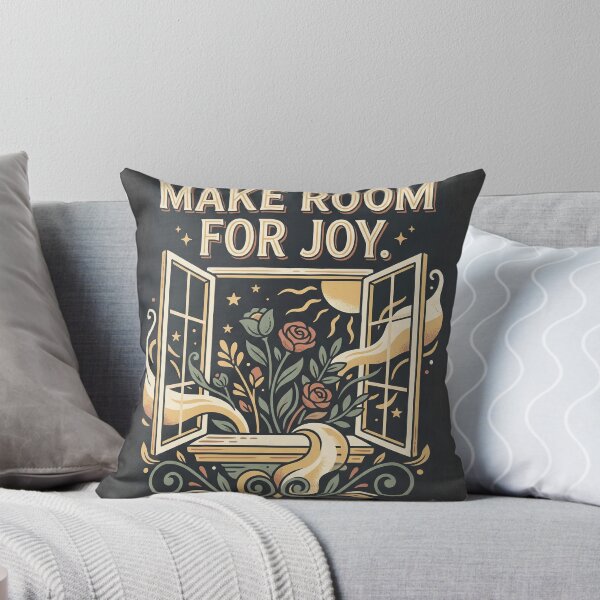 Item preview, Make Room for Joy Floral Inspirational Quote designed and sold by Origamoart.