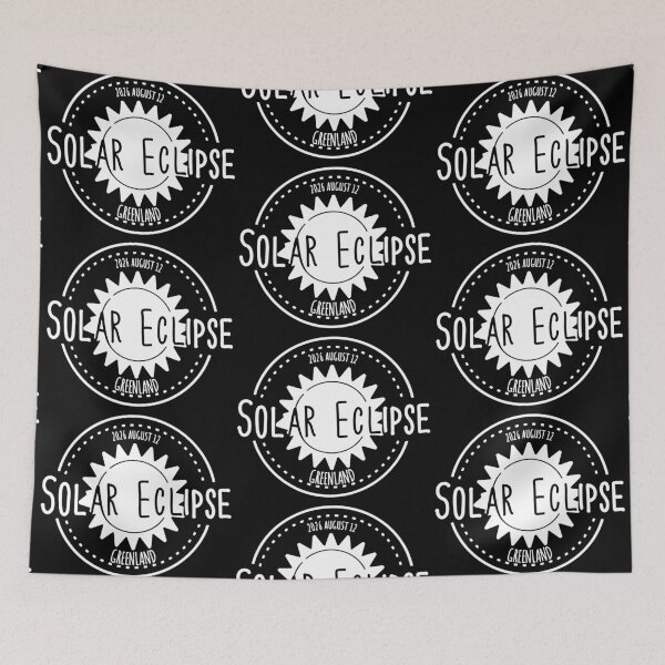 Item preview, Greenland 2026 august 12 Solar Eclipse white color design designed and sold by EmeraldeaArt.