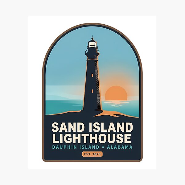 Aperçu de l'œuvre Phare de Sand Island, île Dauphin, Alabama créée et vendue par DetourDgn.