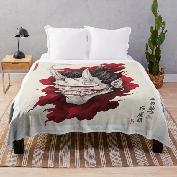 Item preview, White Oni in Crimson Smoke designed and sold by SquareSign.