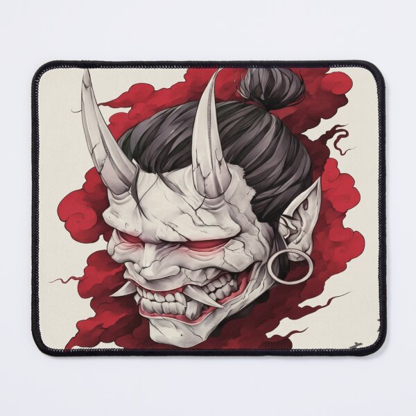 Item preview, White Oni in Crimson Smoke designed and sold by SquareSign.