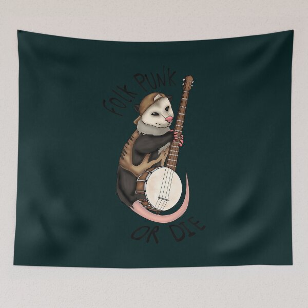 Item preview, Folk Punk Or Die- Banjo Opossum  designed and sold by Kaleighcormack.