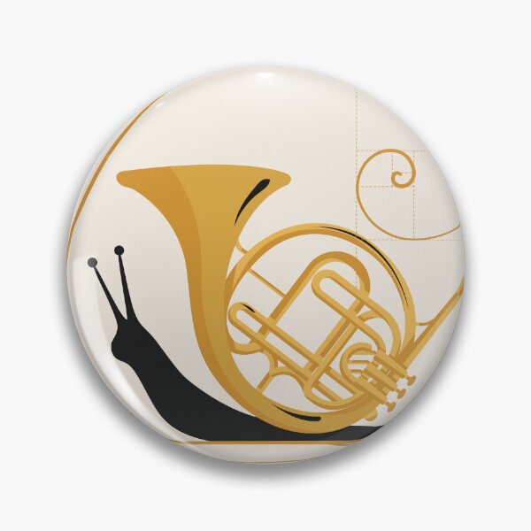 Item preview, French Horn Snail | Modern Musical Illustration designed and sold by Studio pod Burom.