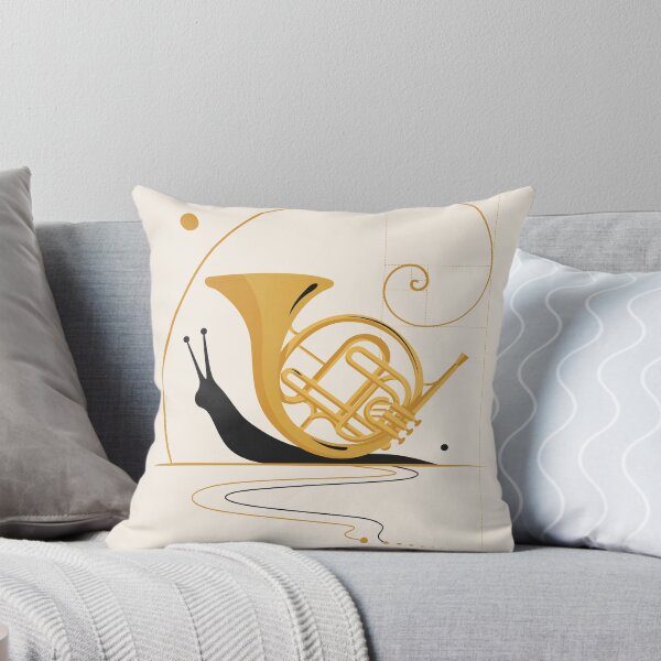 Item preview, French Horn Snail | Modern Musical Illustration designed and sold by Studio pod Burom.