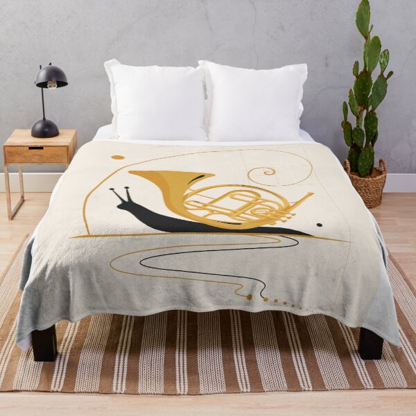Item preview, French Horn Snail | Modern Musical Illustration designed and sold by Studio pod Burom.