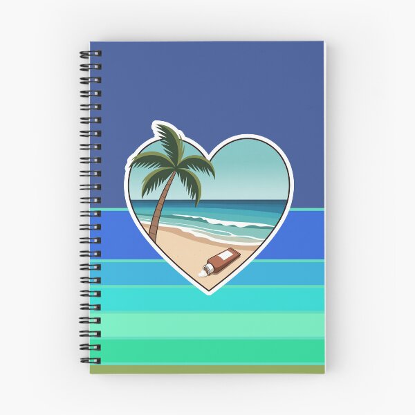 Item preview, Tropical Beach Palm Tree and Coconut Sunblock Lotion in Heart on Retro Stripes designed and sold by Beachy.