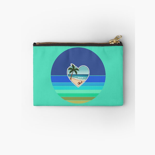 Item preview, Tropical Beach Palm Tree and Coconut Sunblock Lotion in Heart on Retro Stripes designed and sold by Beachy.