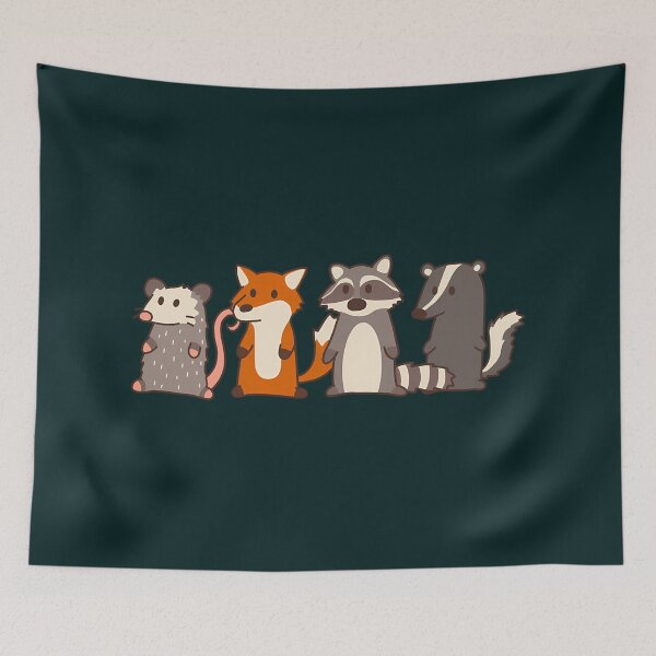 Item preview, Fox Raccoon Opossum  Skunk Woodland Friends  designed and sold by Kaleighcormack.