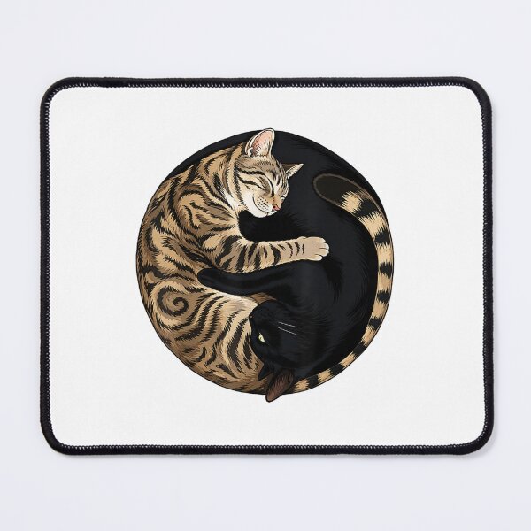 Item preview, Yin Yang Sleeping Cats Vintage Style Art Gift For Feline And Pet Lovers designed and sold by Phil Ben.