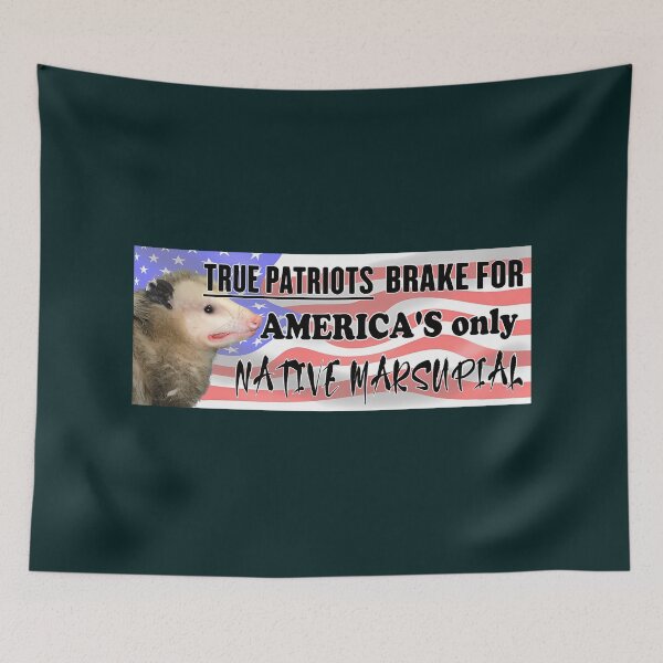Item preview, Funny Possum Bumper Sticker - I Brake For America'S Only Native Marsupial  designed and sold by Kaleighcormack.