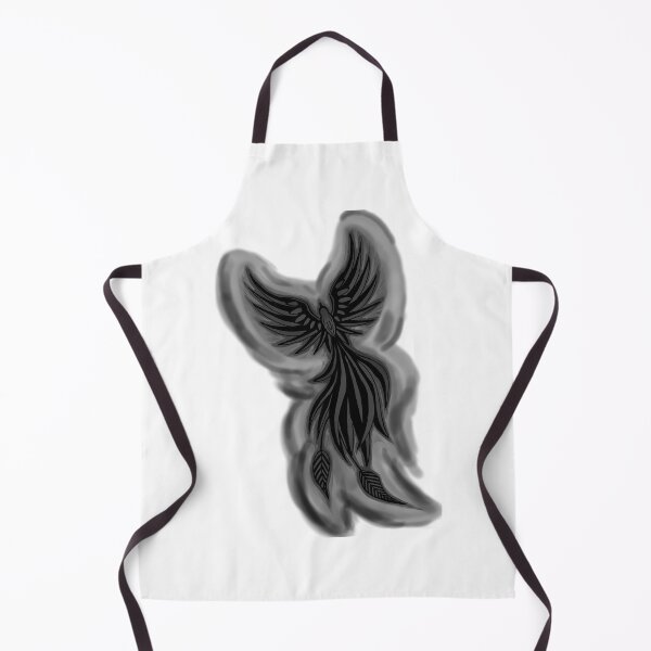 Item preview, Dark Ash Phoenix - Smoky Grey Firebird Tattoo Art designed and sold by URSM.