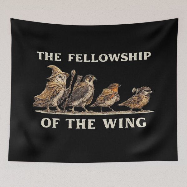 Item preview, Cute Fantasy Birds Fellowship Parody Art Gift For Bird Lovers And Gamers designed and sold by Phil Ben.