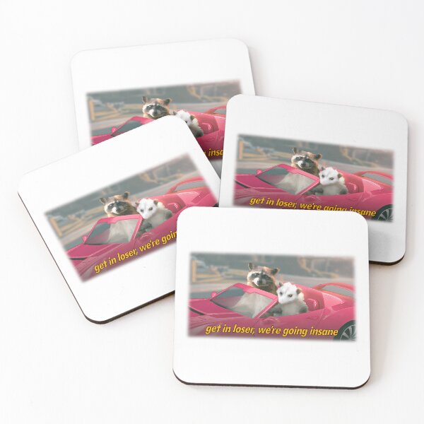 Item preview, Get In Loser We'Re Going Insane Raccoon Possum Word Art - Film Quote Version  designed and sold by Kaleighcormack.