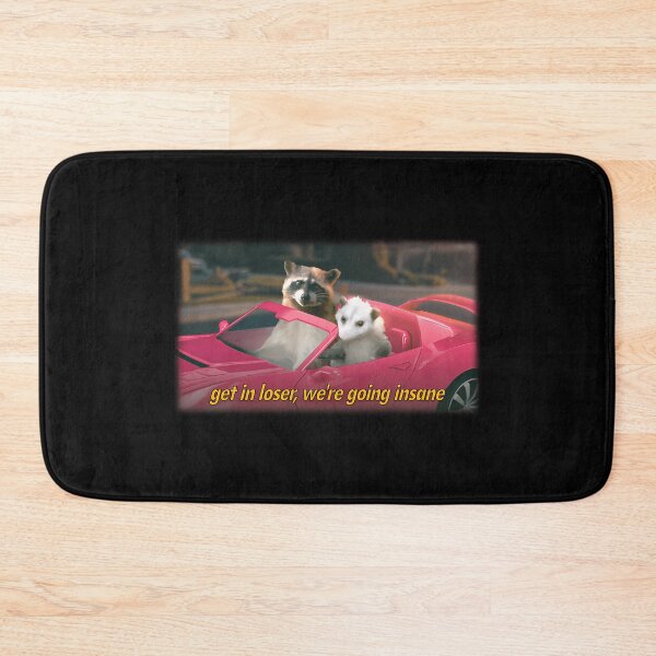 Item preview, Get In Loser We'Re Going Insane Raccoon Possum Word Art - Film Quote Version  designed and sold by Kaleighcormack.