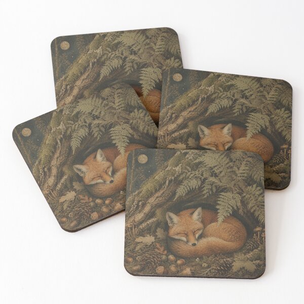 Item preview, Fern Hollow Rest - Cottage Woodland Fox designed and sold by bapupa.
