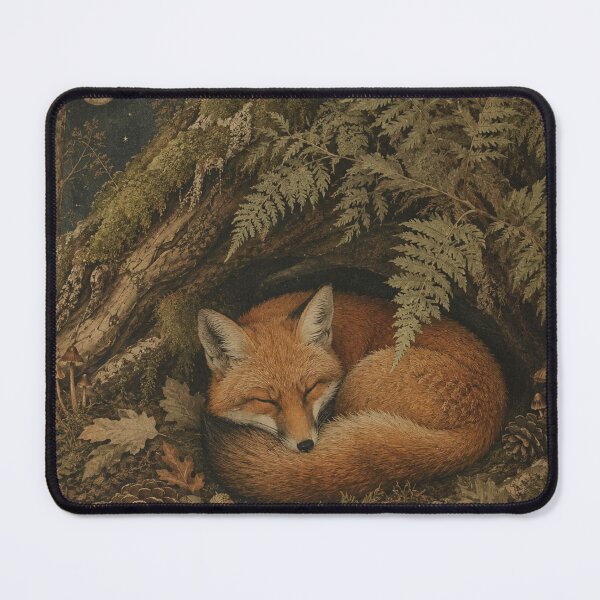 Item preview, Fern Hollow Rest - Cottage Woodland Fox designed and sold by bapupa.