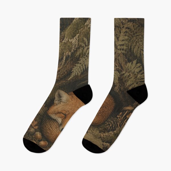 Item preview, Fern Hollow Rest - Cottage Woodland Fox designed and sold by bapupa.