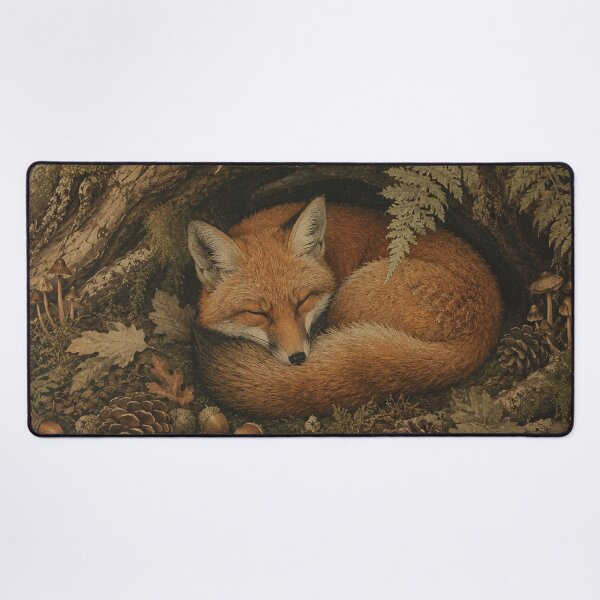Item preview, Fern Hollow Rest - Cottage Woodland Fox designed and sold by bapupa.