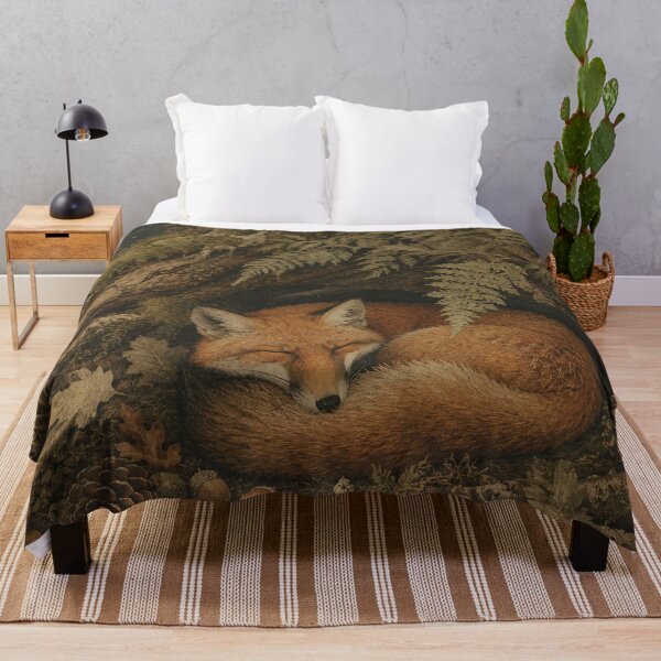 Item preview, Fern Hollow Rest - Cottage Woodland Fox designed and sold by bapupa.