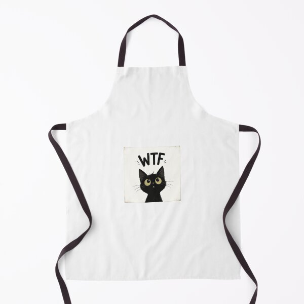 Item preview, WTF Black Cat – Funny Surprised Cat Vintage Cartoon designed and sold by mayatA-rt.