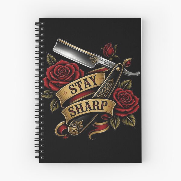 Item preview, Stay Sharp Vintage Straight Razor Barber Rose Tattoo Art designed and sold by Barber MD Culture.