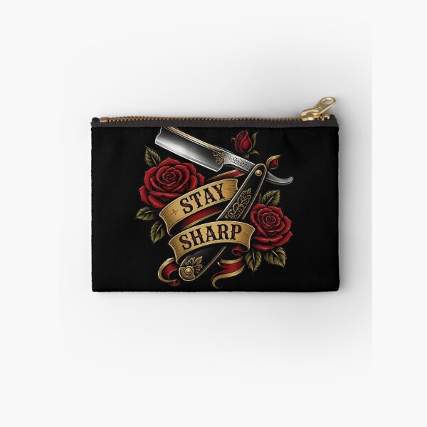 Item preview, Stay Sharp Vintage Straight Razor Barber Rose Tattoo Art designed and sold by Barber MD Culture.