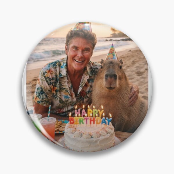 Item preview, David hasselhoff capybara beach capybaras animal pet nature meme memes funny parody christmas birthday  designed and sold by CheeseBlueprint.