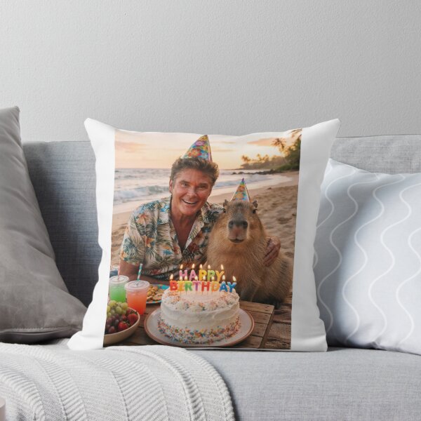 Item preview, David hasselhoff capybara beach capybaras animal pet nature meme memes funny parody christmas birthday  designed and sold by CheeseBlueprint.