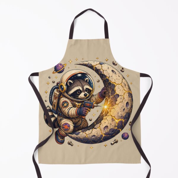 Item preview, Raccoon Moon Mechanic – Cute Astronaut Space Adventure designed and sold by VioVibe.
