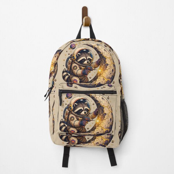 Item preview, Raccoon Moon Mechanic – Cute Astronaut Space Adventure designed and sold by VioVibe.
