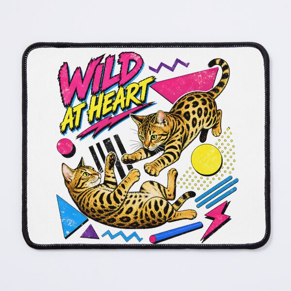 Item preview, Wild at Heart – 90s Memphis Style Bengal Cats designed and sold by Bengoer18.