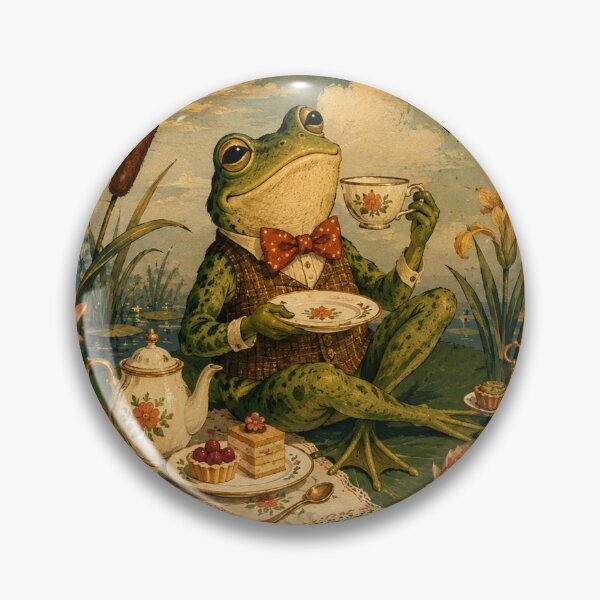 Item preview, Lily Pad Tea - Cottage Woodland Frog designed and sold by bapupa.