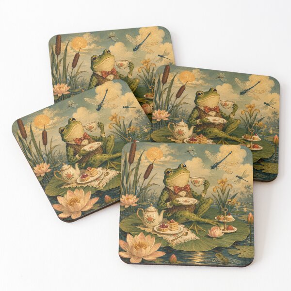 Item preview, Lily Pad Tea - Cottage Woodland Frog designed and sold by bapupa.