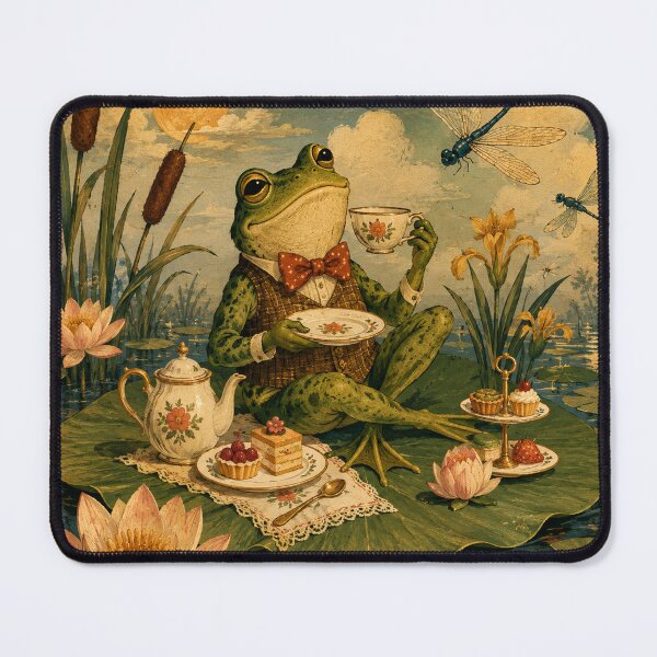 Item preview, Lily Pad Tea - Cottage Woodland Frog designed and sold by bapupa.